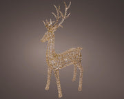 micro led rendier pet flashing effect buiten goud/warm wit l.43cm w.110cm h.270cm