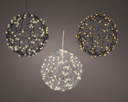 micro led bal metaal steady buiten 3ass assortie/warm wit/klassiek warm d.15cm