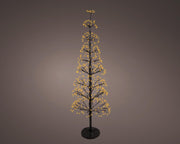 micro led boom ijzer 2 functie twinkel effect buiten zwart/klassiek warm d.45cm h.120cm