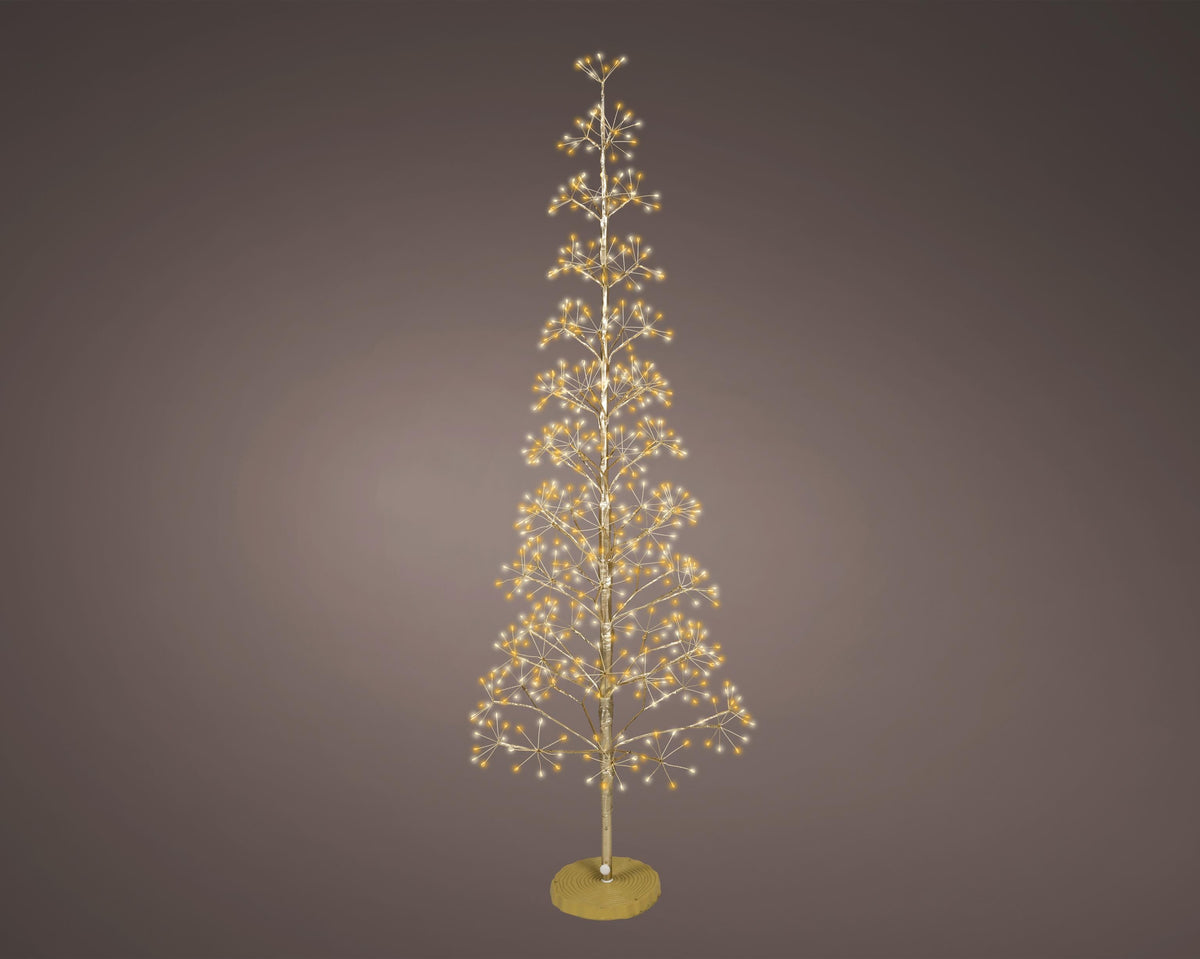 micro led boom ijzer 2 functie twinkel effect buiten goud/warm wit/klassiek warm d.55cm h.150cm
