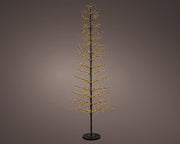 micro led boom ijzer 2 functie twinkel effect buiten zwart/klassiek warm d.90cm h.270cm