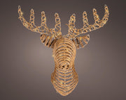 led rendier wicker flashing effect buiten bruin/soft gold l.28cm w.68cm h.66cm