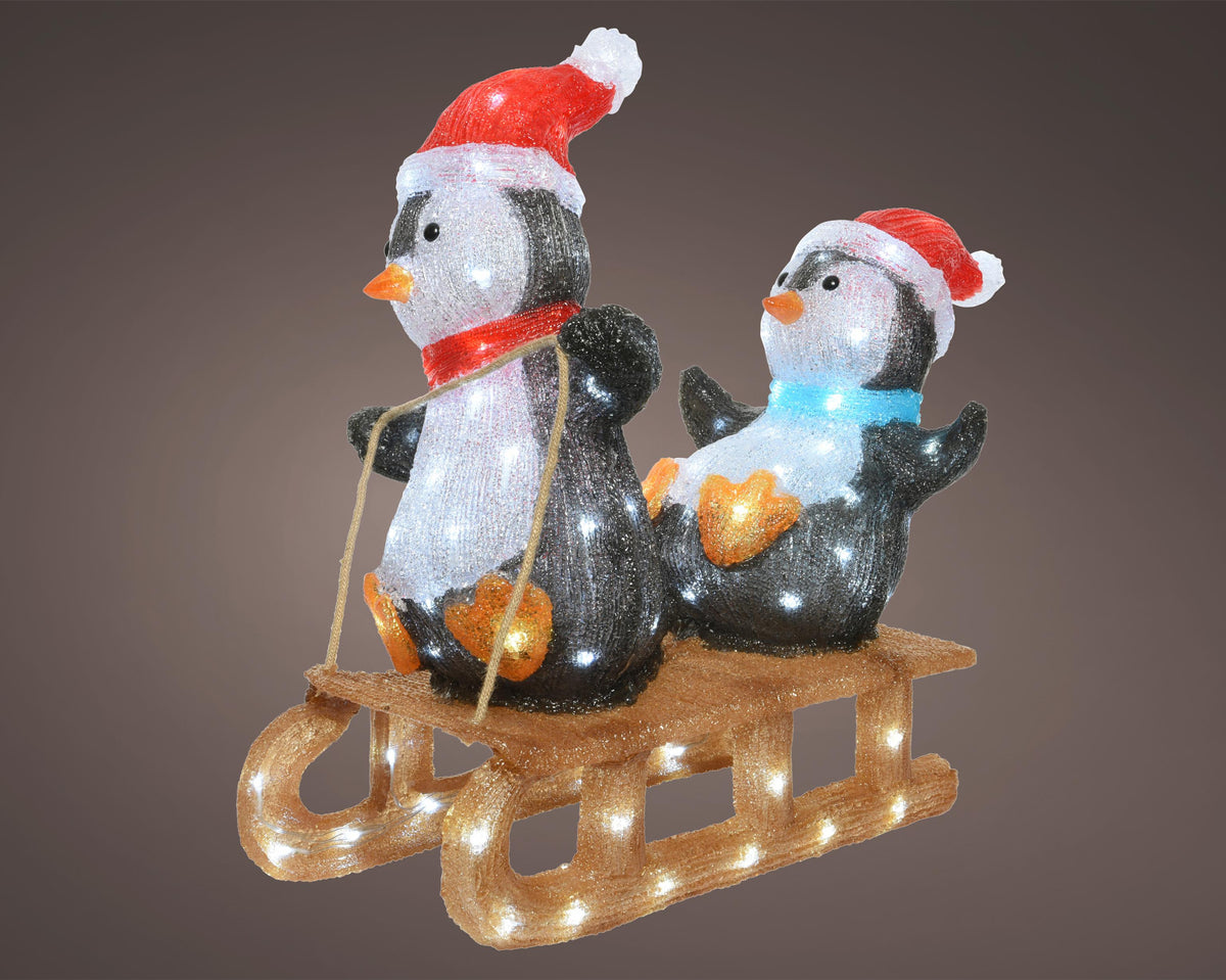 led pinguïn acryl steady buiten l.61.5cm w.31cm h.56.5cm