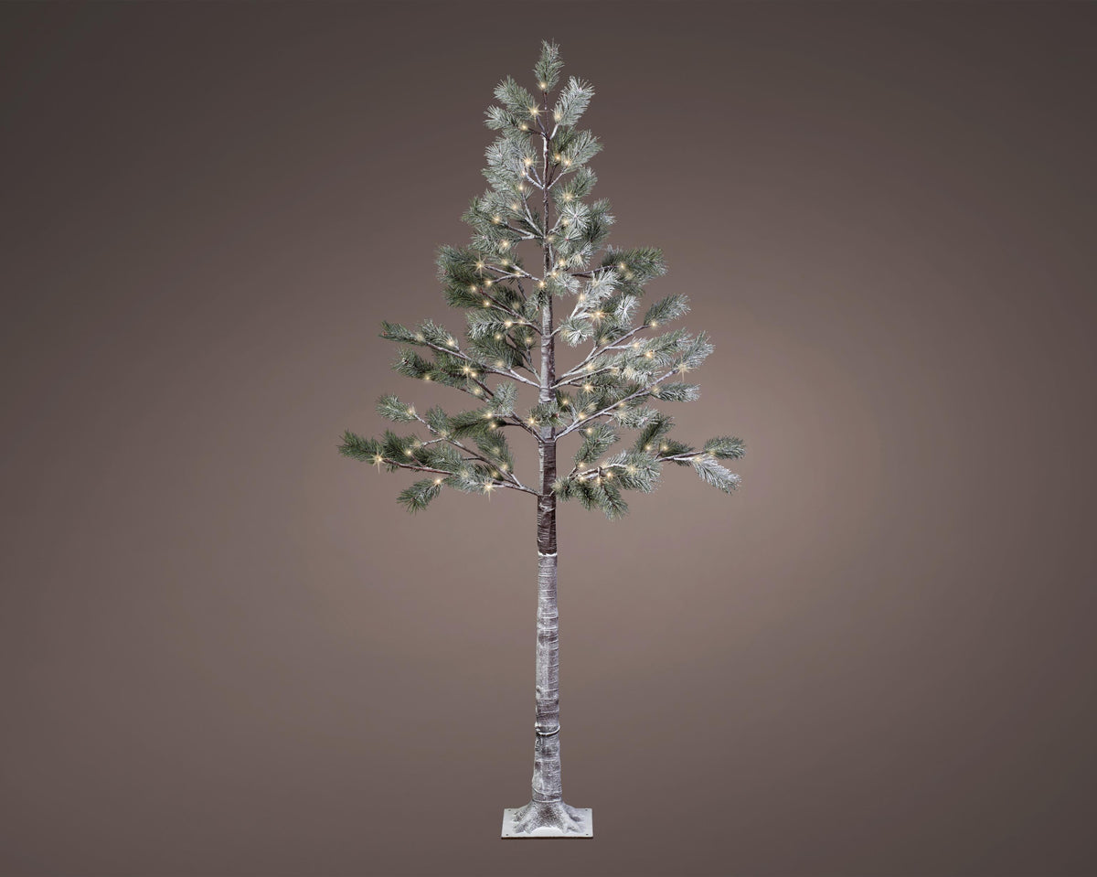 led boom pvc snowy pine steady buiten groen/warm wit l.70cm w.70cm h.180cm
