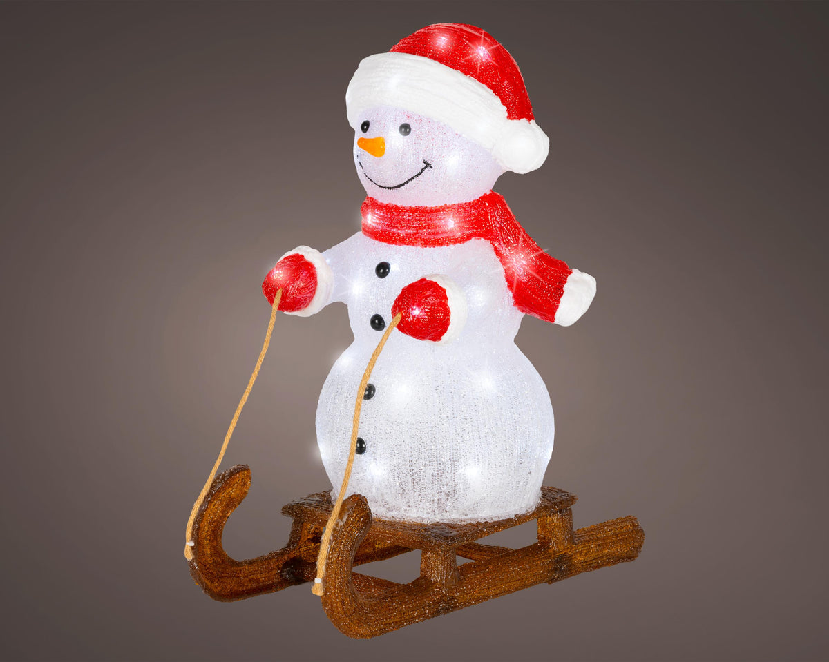 led sneeuwpop acryl steady buiten l.43.3cm w.23.2cm h.48.8cm