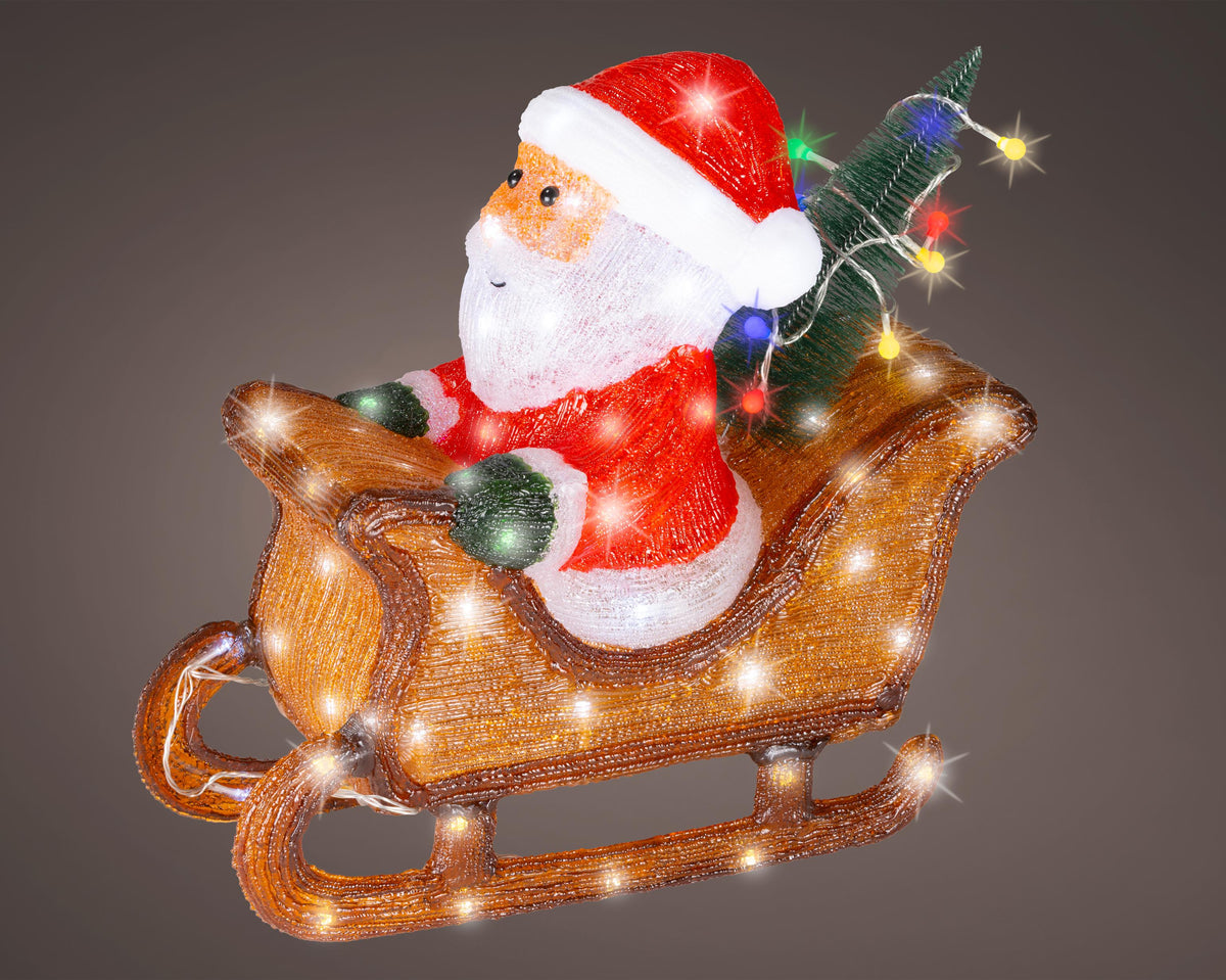 led kerstman acryl steady buiten l.23cm w.48cm h.40cm
