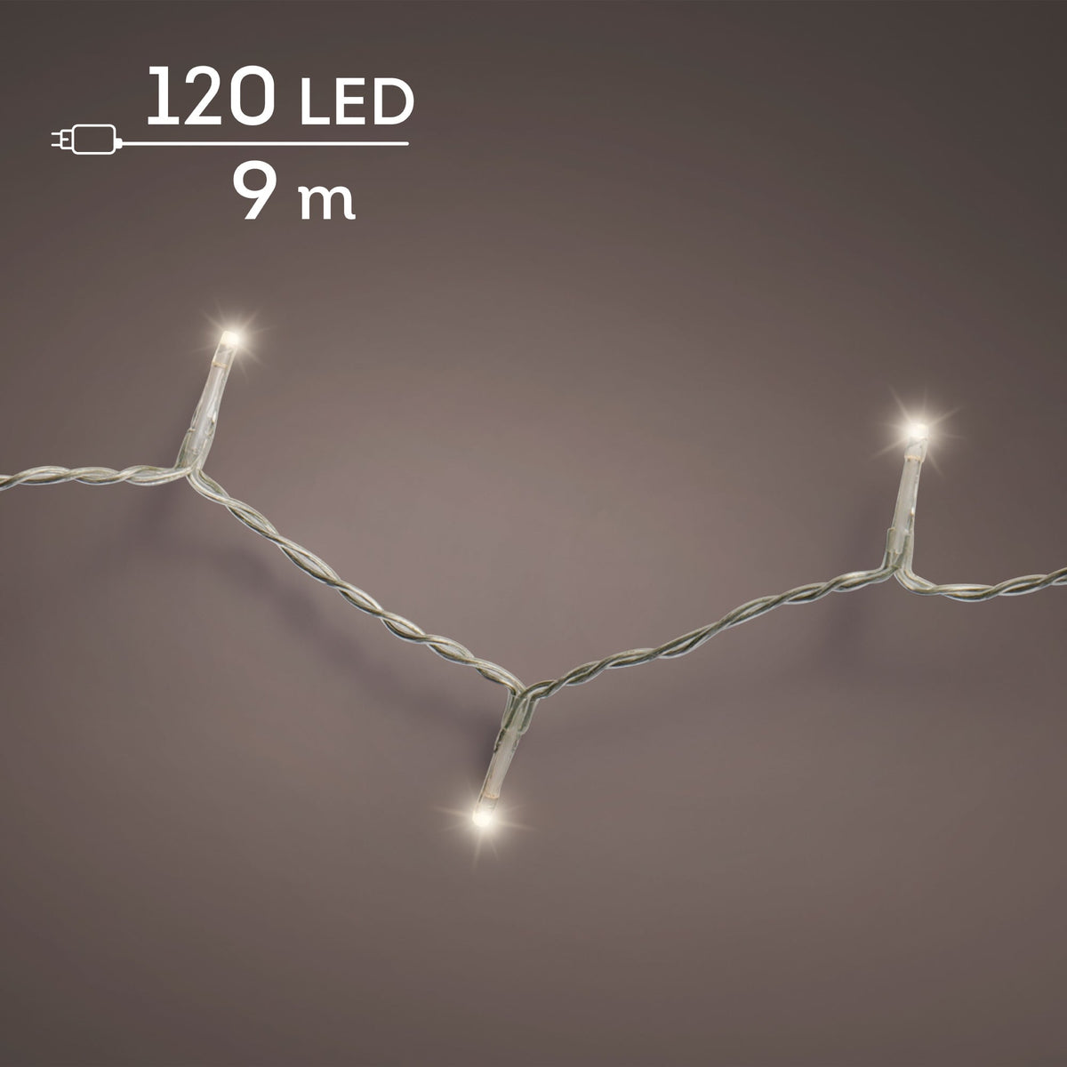 led basic lights steady buiten transparant/warm wit 120 led l.900cm