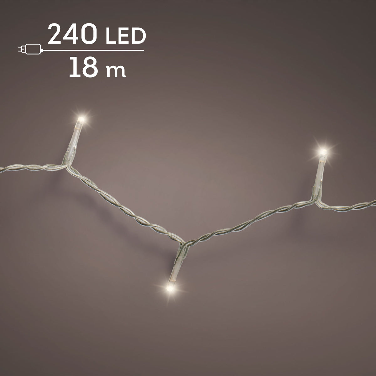 led basic lights steady buiten transparant/warm wit 240 led l.1800cm