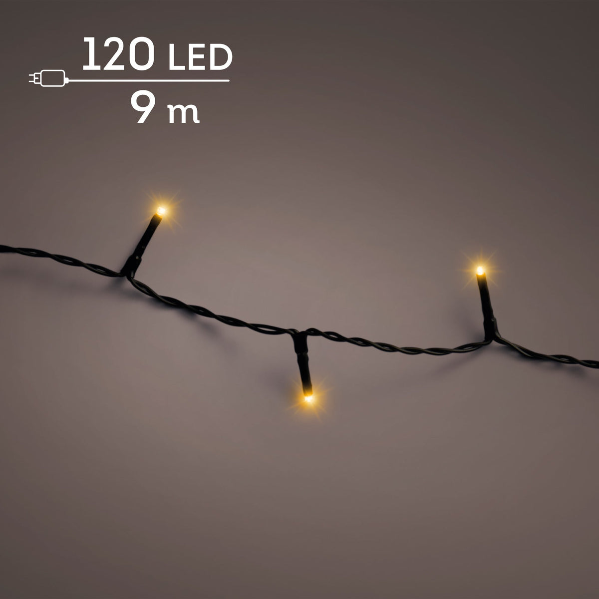 led basic lights steady buiten zwart/klassiek warm 120 led l.900cm