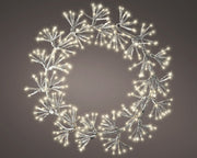 led frame light metaal taped wreath flashing effect buiten zilver/warm wit d.48cm x l.6cm