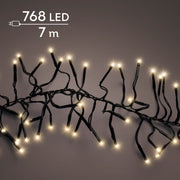 led cluster lights steady buiten zwart/soft gold 768 led l.700cm