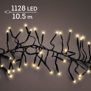 led cluster lights steady buiten zwart/soft gold 1128 led l.1050cm