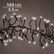 led cluster lights steady buiten zwart/warm wit 588 led l.550cm