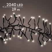 led cluster lights steady buiten zwart/warm wit 2040 led l.1900cm