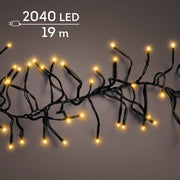led cluster lights steady buiten zwart/klassiek warm 2040 led l.1900cm