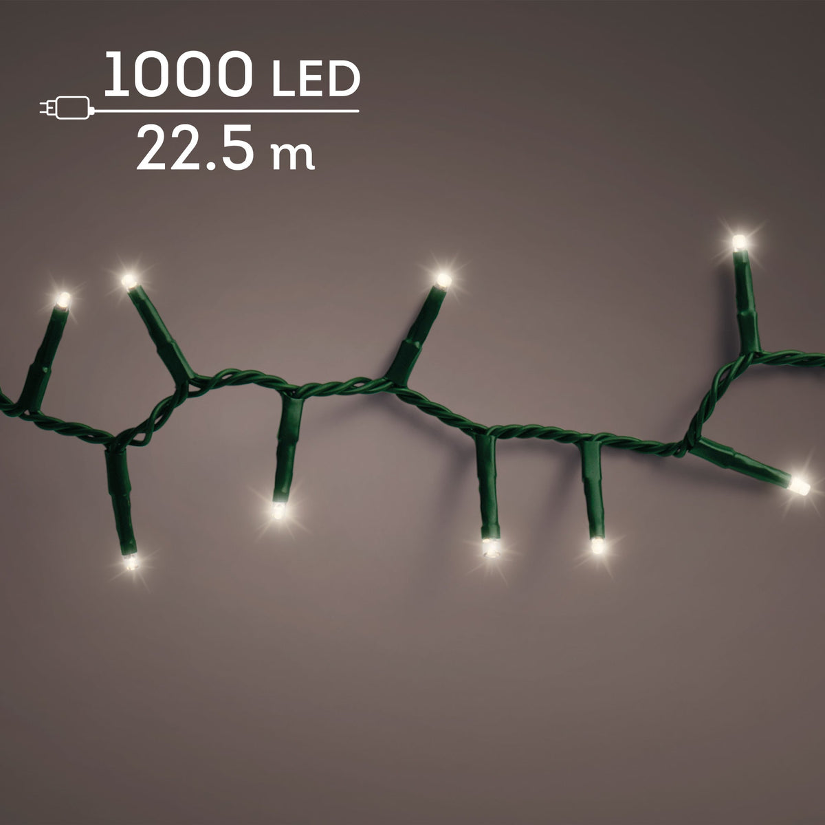 led compact lights steady buiten groen/warm wit 1000 led l.2250cm