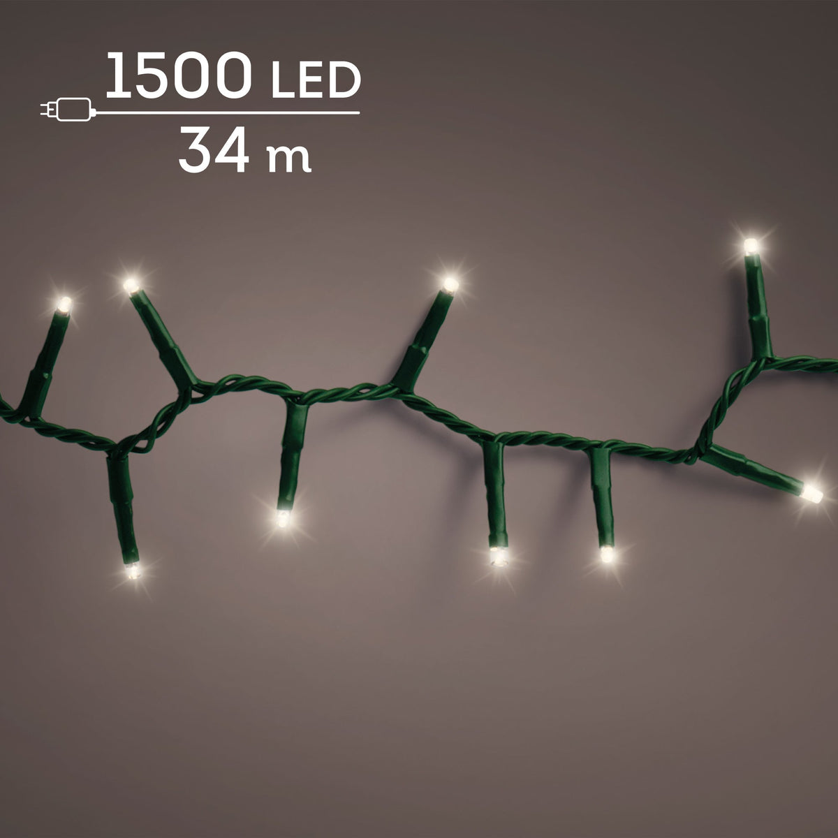 led compact lights steady buiten groen/warm wit 1500 led l.3400cm
