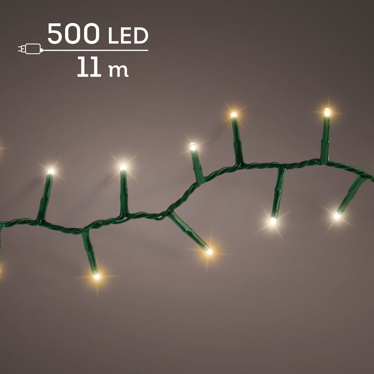 led compact lights steady buiten groen/warm wit/klassiek warm 500 led l.1100cm