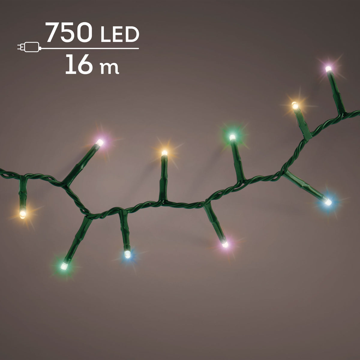 led compact lights 8 functie twinkel effect buiten groen/soft multi 750 led l.1600cm