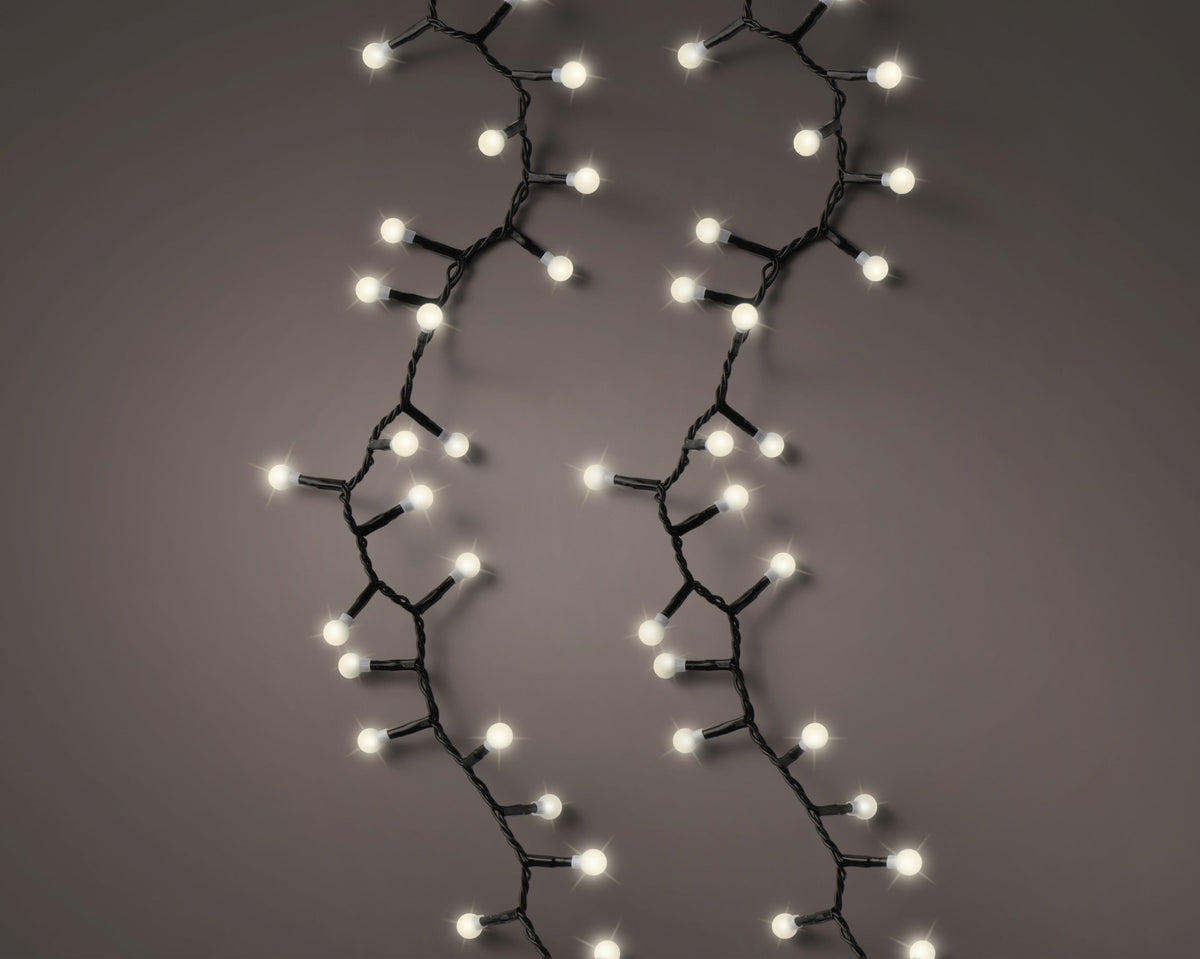 led cherry lights 8 functie twinkel effect buiten zwart/warm wit 500 led l.1100cm