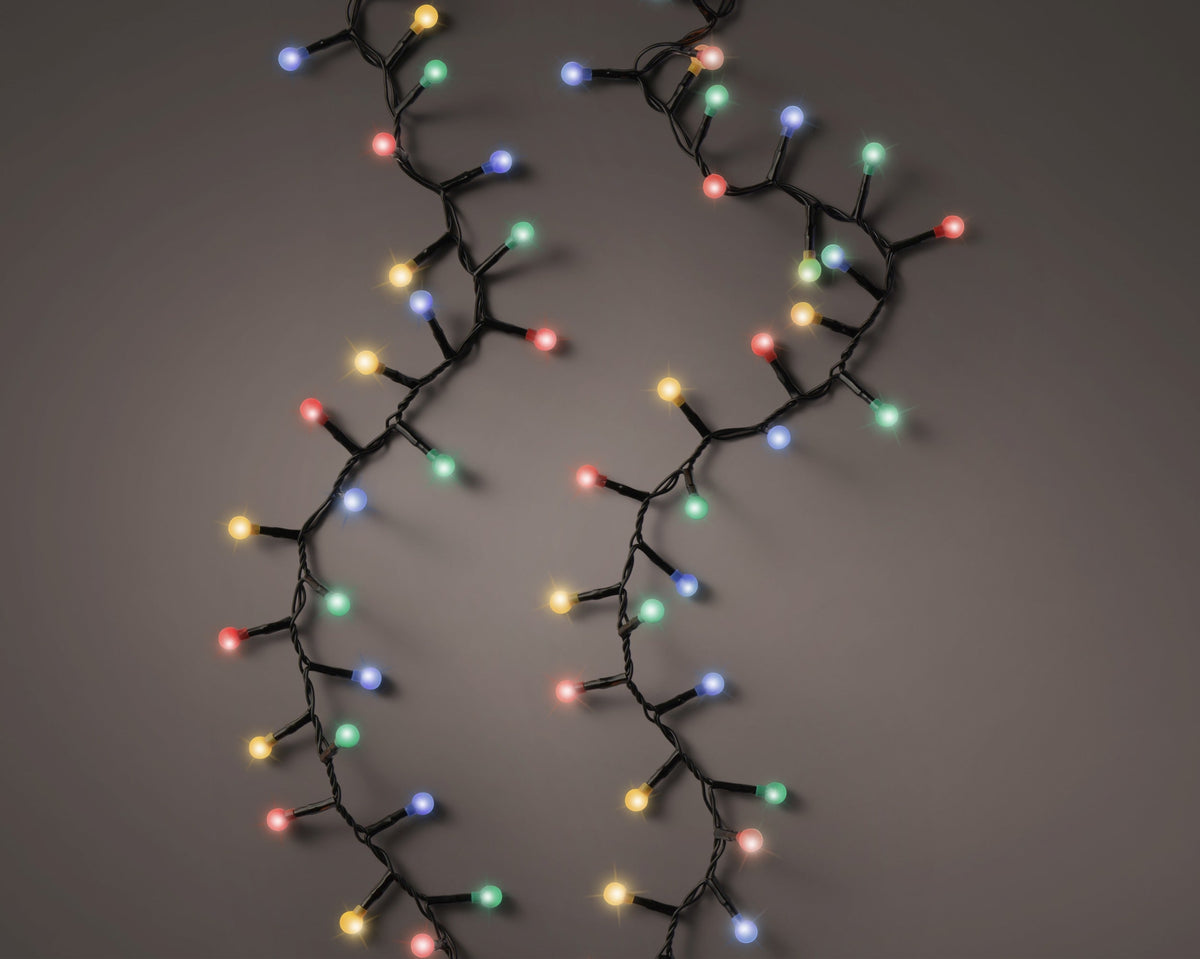 led cherry lights 8 functie twinkel effect buiten zwart/multi 500 led l.1100cm