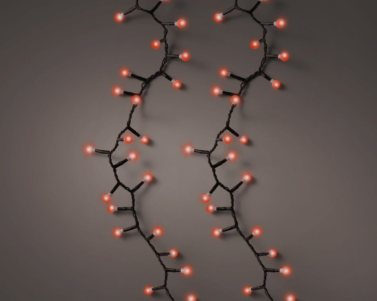 led cherry lights 8 functie twinkel effect buiten zwart/rood 500 led l.1100cm