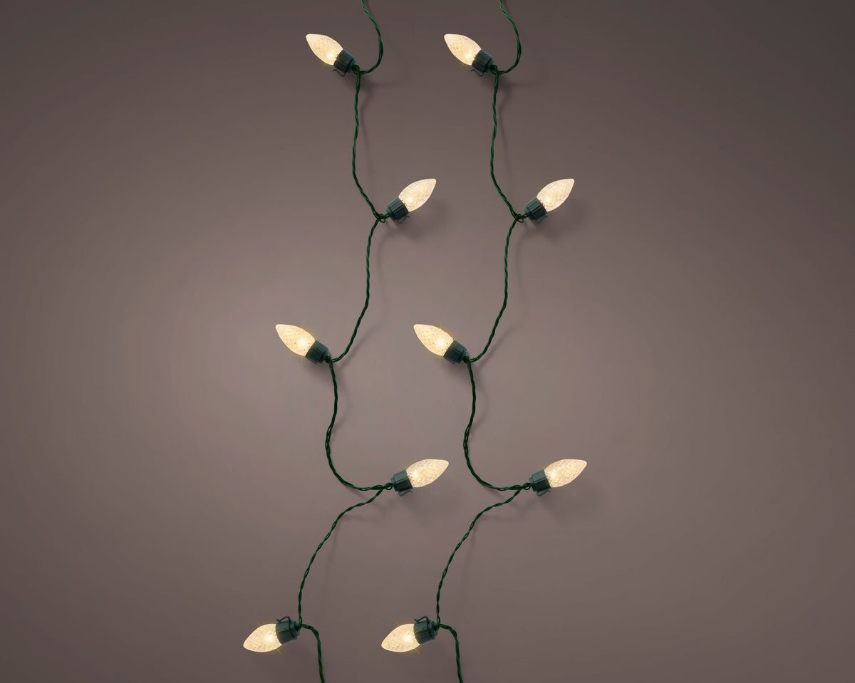 led vintage lights xl 8 functie twinkel effect buiten groen/soft gold 50 led d.2.5cm x l.980cm