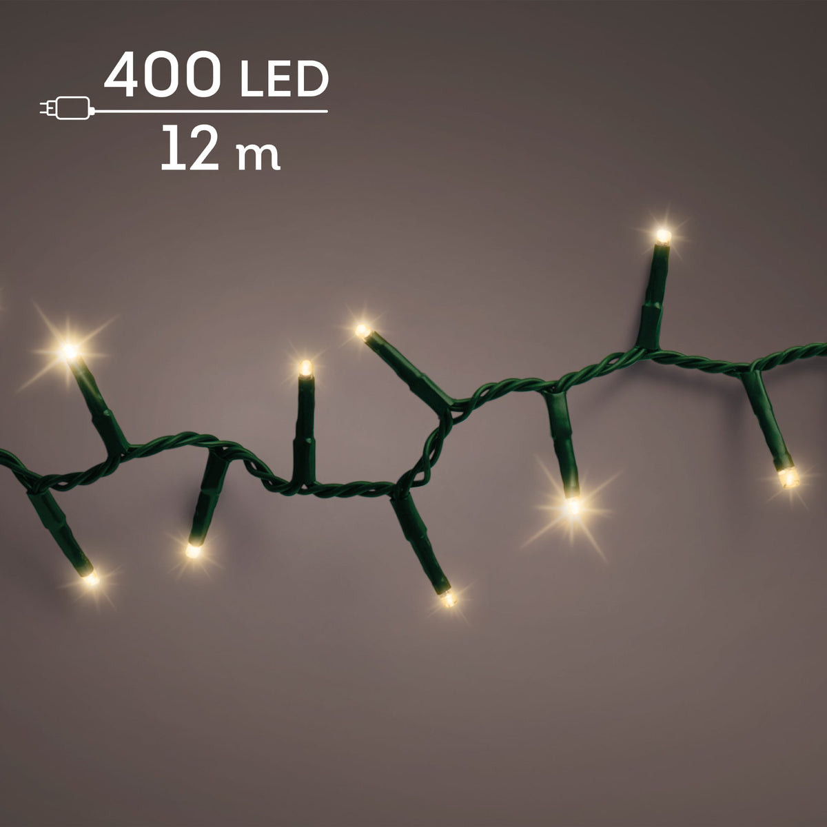 led compact lights sparkle effect buiten groen/soft gold 400 led l.1200cm