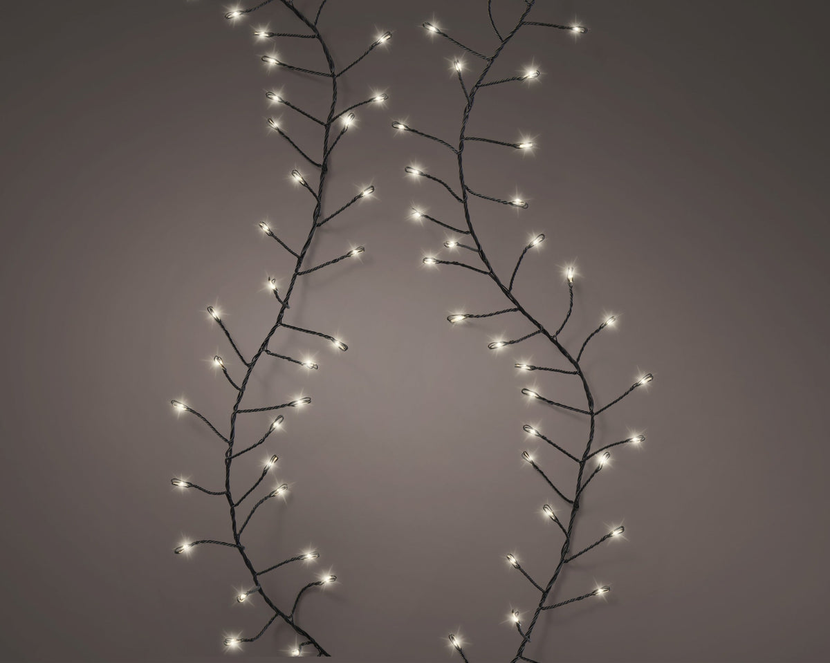 micro led compact lights 8 functie twinkel effect buiten zwart/warm wit 960 led l.1200cm