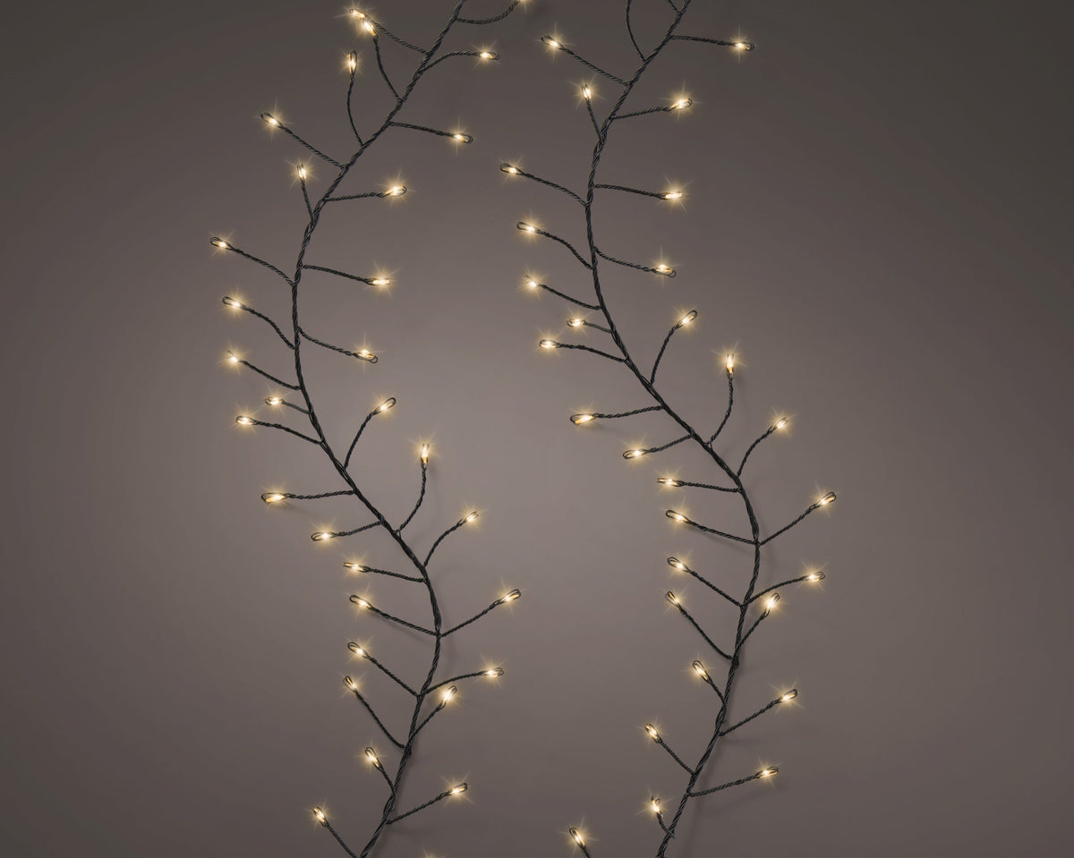 micro led compact lights 8 functie twinkel effect buiten zwart/klassiek warm 960 led l.1200cm