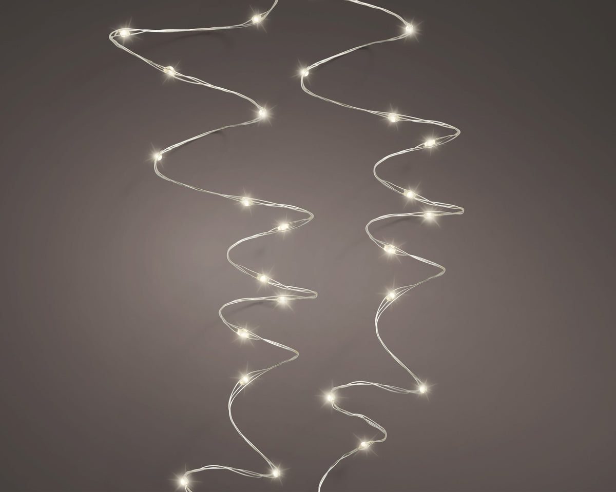 micro led stringlights steady buiten zilver/warm wit 120 led l.595cm