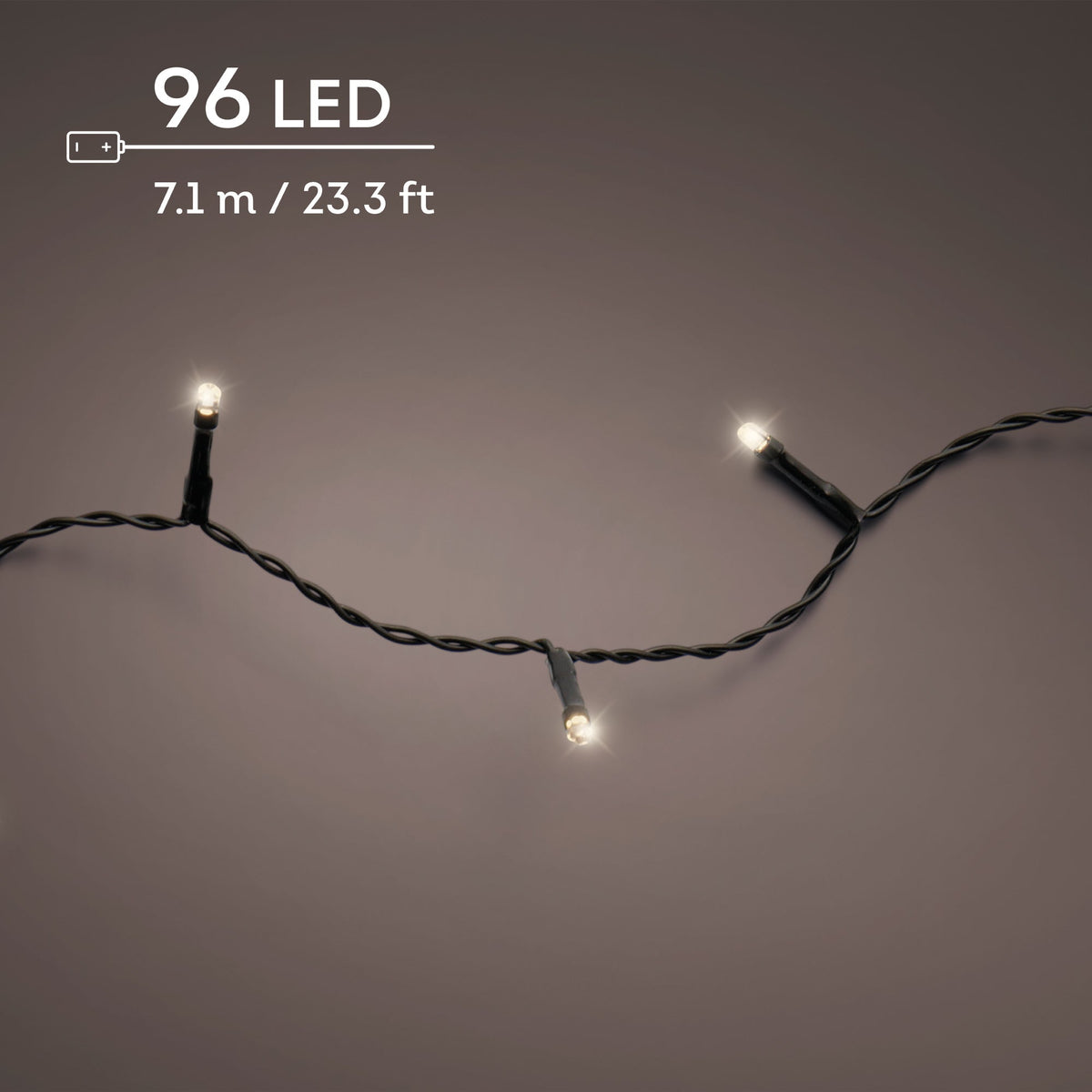 led durawise basic lights 8 functie twinkel effect bo buiten zwart/warm wit 96 led l.710cm