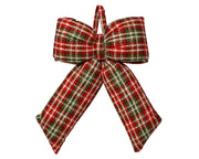 strik polyester groen/rood l.19cm x w.13cm x h.6cm