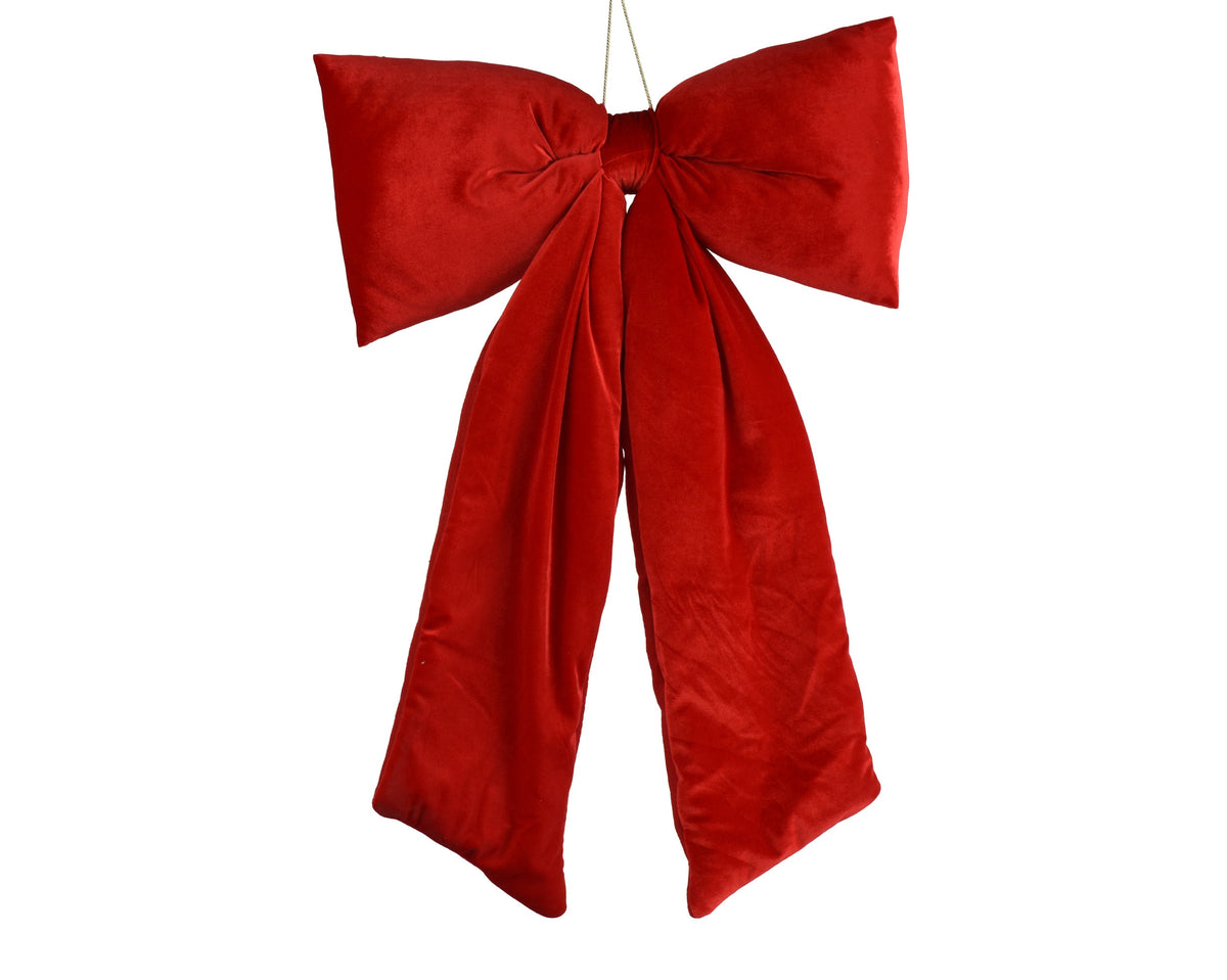 strik polyester fluweel kerstrood l.9cm x w.48cm x h.80cm