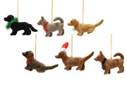 hond plastic red/gold hanger, golden hanger 6ass assortie l.11.5cm x w.3.5cm x h.6cm