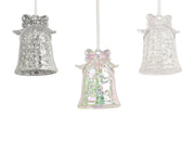 klok polystyreen transparent, iris, transpa with glitter 3ass transparant l.6.5cm x w.6.5cm x h.9cm