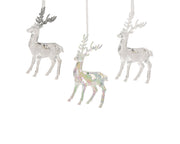 rendier polystyreen transparent with glitter 3ass l.8cm x w.4cm x h.14.5cm