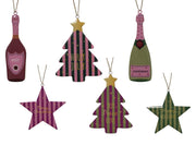 figuur ijzer enamel,back side gold glitter 6ass assortie l.10cm x w.0.1cm x h.10cm