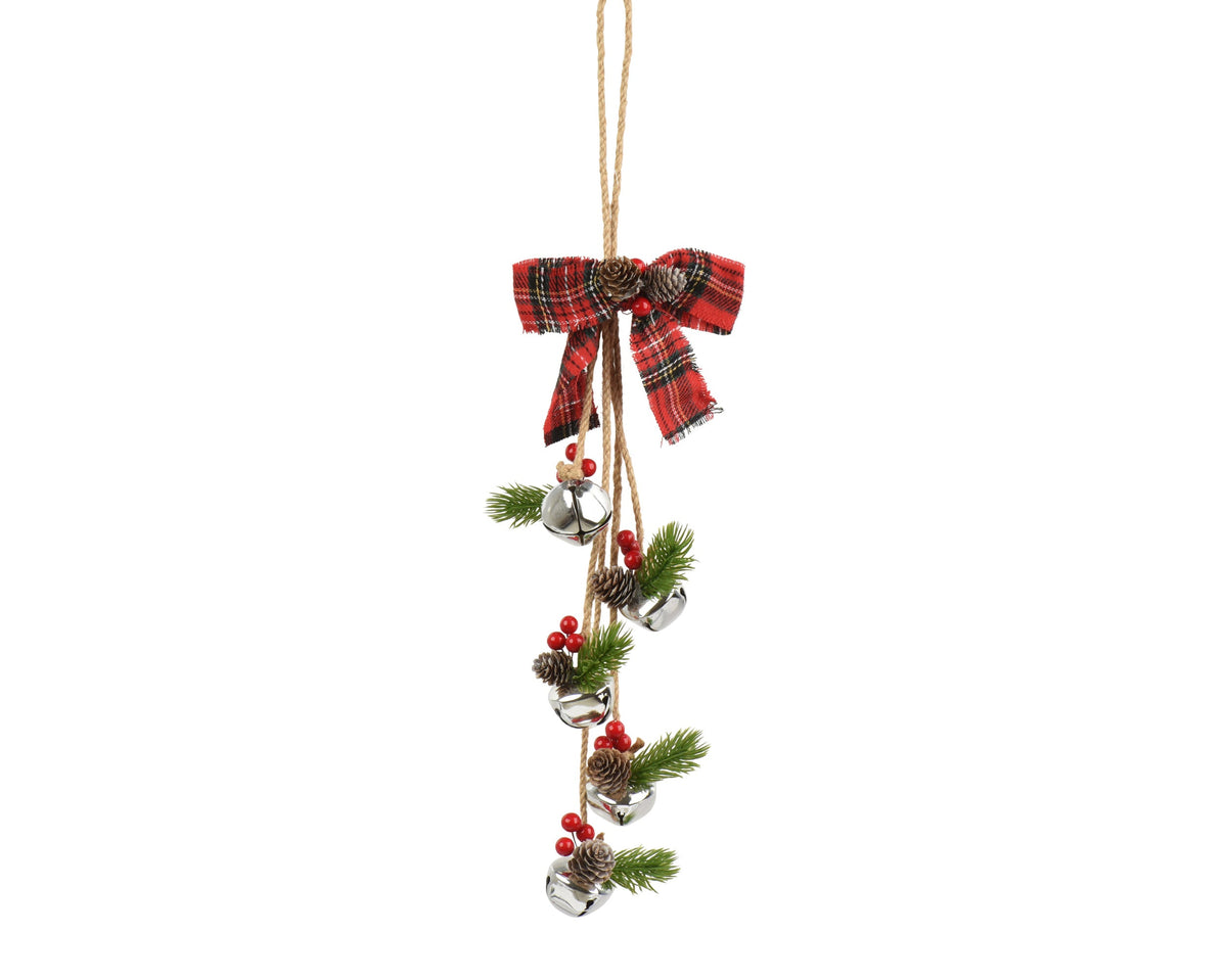 bundel ijzer 5bells check bow foam berry zilver l.11cm x w.3.8cm x h.34cm