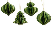 figuur papier champange gold glitter double function tree - ornament - 42layers 100gsm 4ass fsc 100% groen/kleur(en) d.8cm x h.8cm