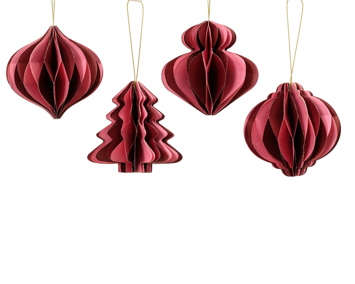 figuur papier champange gold glitter double function tree - ornament - 42layers 100gsm 4ass fsc 100% roze/kleur(en) d.8cm x h.8cm