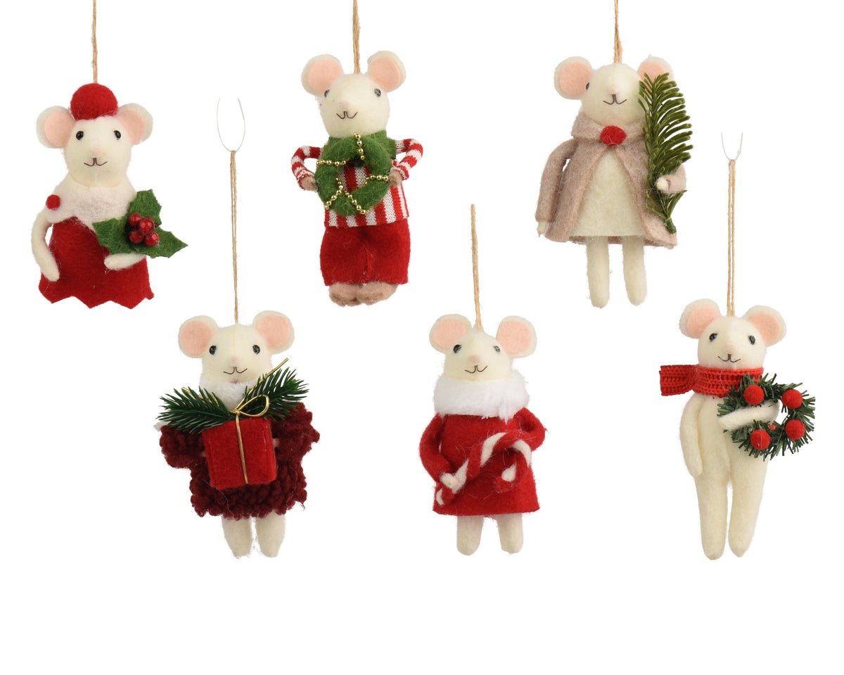 muis wol gift box,wreath,tree, 6ass multi l.6cm x w.5cm x h.12cm