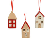 huis porselein glazed 3ass assortie l.4.5cm x w.3.5cm x h.9cm