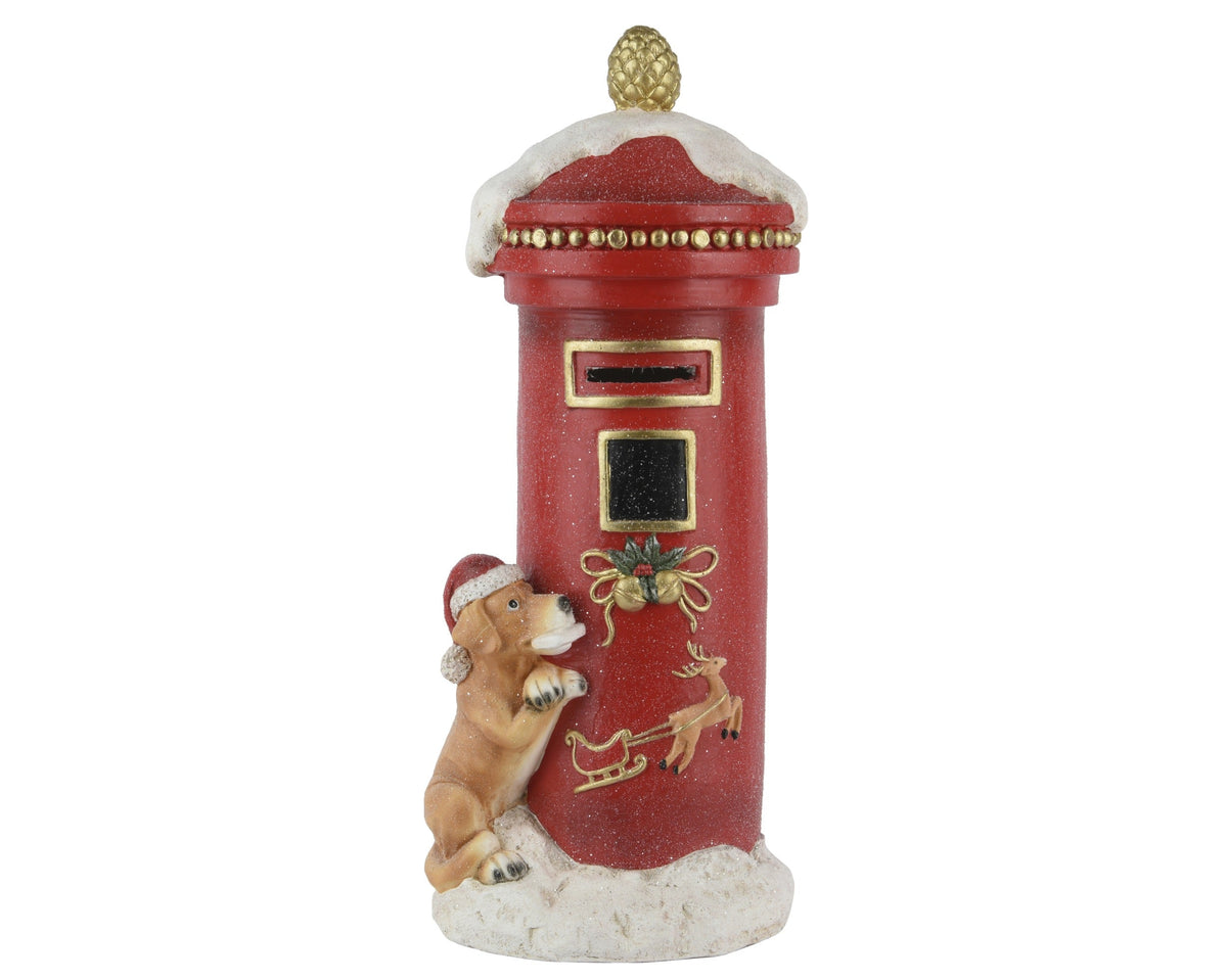 mailbox magnesium mail box rood/kleur(en) l.29cm x w.25cm x h.70cm