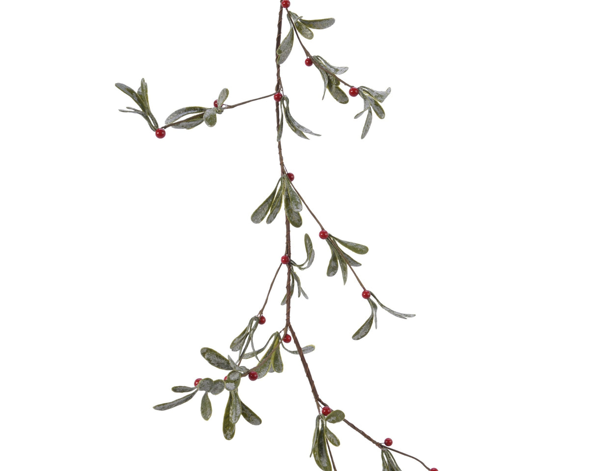 slinger plastic foam berries, glitter groen l.3cm x w.10cm x h.180cm