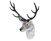hertenhoofd plastic faux fur beige/kleur(en) l.55cm x w.52cm x h.22cm