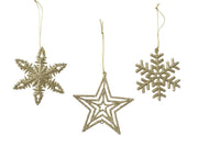 figuren plastic glitter 3ass licht goud l.0.5cm x w.10cm x h.10cm