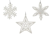 hanger plastic glitter 3ass winterwit l.0.5cm x w.10cm x h.10cm