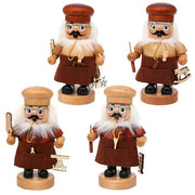 holz räucherfigur "handwerker" 4-fach sort. 9 x 7 x 16 cm