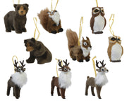 dieren plastic faux fur neck, faux fur tail 9ass assortie l.3cm x w.12cm x h.9.5cm